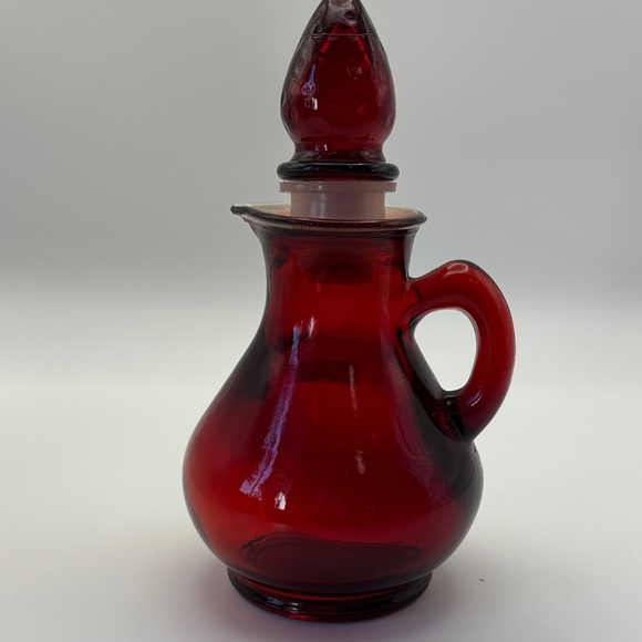 Avon Other - AVON Elegant Red Glass Decanter